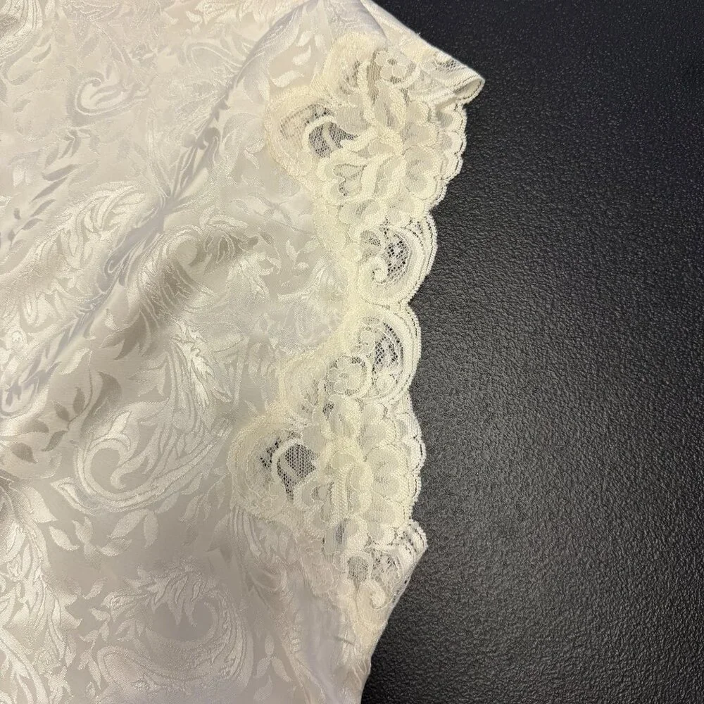 VTG Lucie Ann II Ivory Lace Slip Dress USA  Romantic Lingerie Nightgown Set MED - Picture 10 of 12